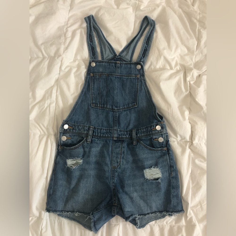 OLD NAVY Ripped Overall Shorts